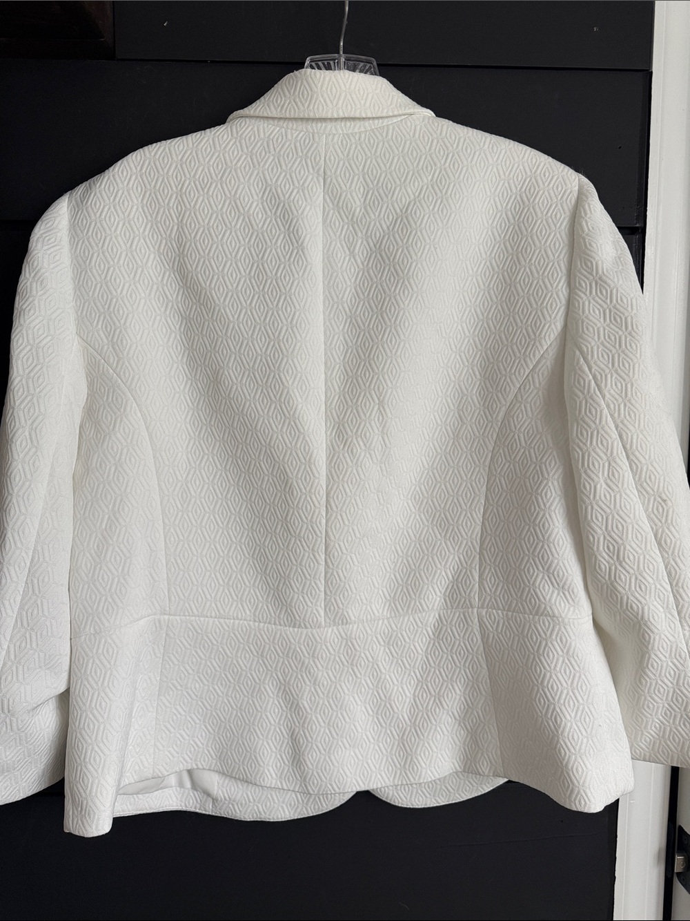 Kasper Ivory Textured Single-Button Blazer 12 - Picture 3 of 6